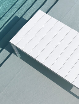 Nardi Rio tuintafel 140/210x85 cm kleur: wit